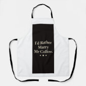 Id rather marry Mr Collins apron エプロン (正面)