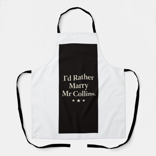 Id rather marry Mr Collins apron エプロン (正面)