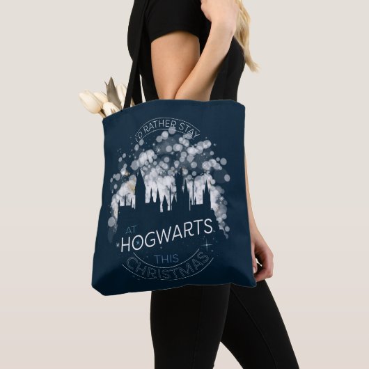 I'd Rather Stay At HOGWARTS™ Magic Lights Art トートバッグ (クローズアップ)