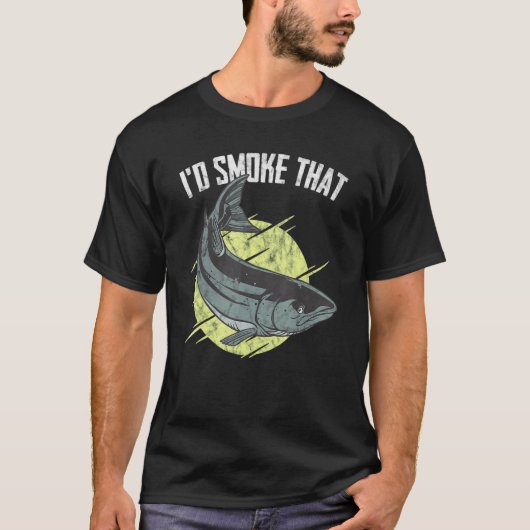 Id Smoke That Salmon Grill Barbeque Fish Tシャツ (正面)