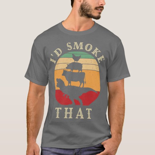 Id Smokehat Perfect Pitmaster Gift Meat Grilling B Tシャツ (正面)