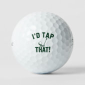 I'd Trap That Funny Golfing Sarcastic Sayings Golf ゴルフボール (正面)