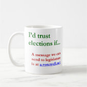 I'd trust elections... mug コーヒーマグカップ (左)