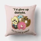 ID UOは与えドーナツだが私はキラキラではない クッション (裏面)