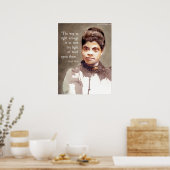 Ida B ウェルズと「正義と不正義」の引用 ポスター (キッチン)