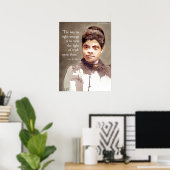 Ida B ウェルズと「正義と不正義」の引用 ポスター (ホームオフィス)
