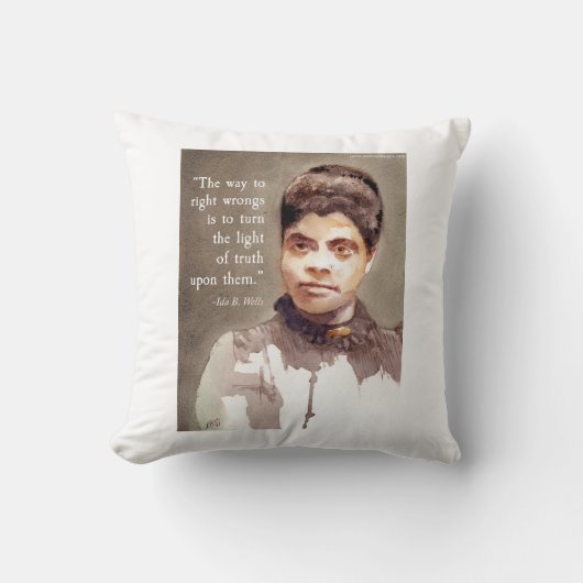 Ida B.ウェルズと「真実」の引用 クッション (正面)