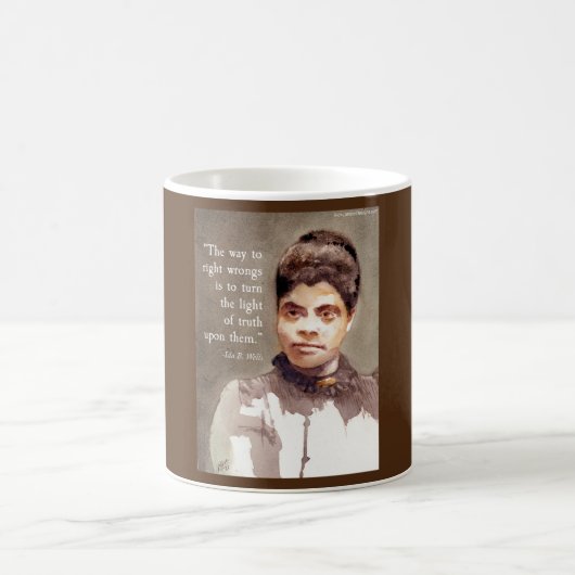 Ida B ウェルズと"真実"の引用 コーヒーマグカップ (中央)