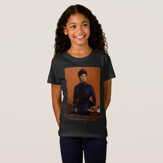 Ida B. Wellsの人権選挙権のリーダーの引用文 Tシャツ (正面フル)