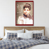 Ida B Wells と"正義と不正義"の引用 キャンバスプリント (インサイチュ (寝室))
