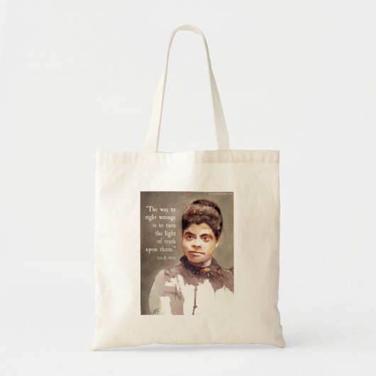 Ida B Wells と「正義と不正義」の引用 トートバッグ (正面)