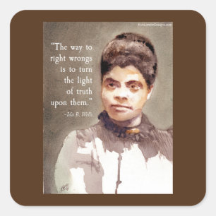 Ida B Wells 引用ステッカー スクエアシール