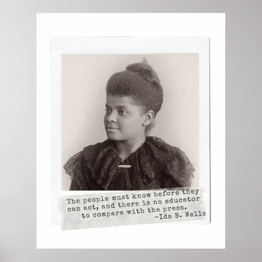 Ida B. Wells Quote - Great Black Women in History ポスター (正面)