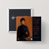 Ida B. Wells Suffrageの人権の真実の引用文 缶バッジ (正面&裏面)