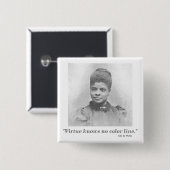 Ida B. Wells Suffrageの公民権運動の指導者の引用文 缶バッジ (正面&裏面)