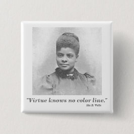 Ida B. Wells Suffrageの公民権運動の指導者の引用文 缶バッジ