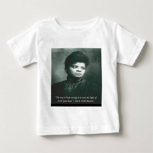 Ida B Wells & Truth 引用句 ベビーTシャツ (正面)