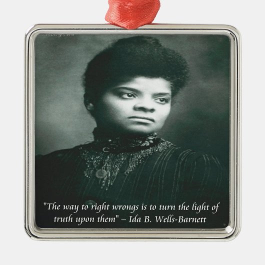 Ida B Wells & Truth 引用句 メタルオーナメント (正面)