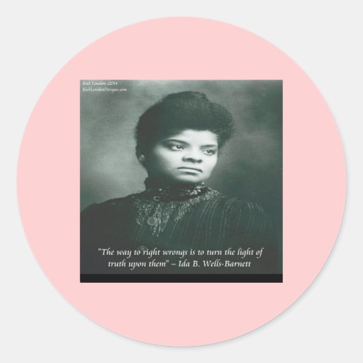 Ida B Wells & Truth 引用句 ラウンドシール (正面)