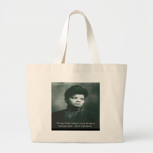 Ida B Wells & Truth 引用句 ラージトートバッグ (正面)