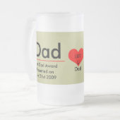 iDad-iDad最高の賞の現在の年への変更 フロストグラスビールジョッキ (正面左)