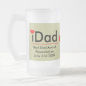 iDad-iDad最高の賞の現在の年への変更 フロストグラスビールジョッキ (左)