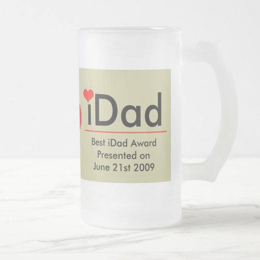iDad-iDad最高の賞の現在の年への変更 フロストグラスビールジョッキ (右)