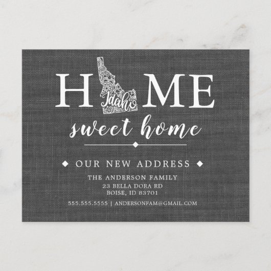 IDAHO州引越し告知ポストカード 案内ポストカード (正面)