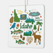 Idaho Custom Family Trip Keepsake Christmas セラミックオーナメント (左)