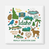 Idaho Family Trip Keepsake Personalized マグネット (正面)