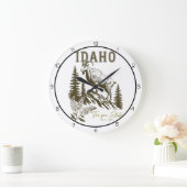 Idaho Gem State Mountain Goat ラージ壁時計 (ホーム)
