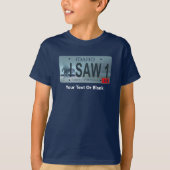 Idaho "I Saw 1" Sasquatch License Plate Tシャツ (正面)