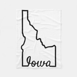 Idaho Iowa Funny Geography Mix Up Joke Idawa State フリースブランケット