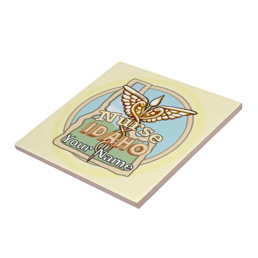 Idaho Nurse Caduceus Tile タイル (側面)
