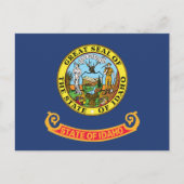 Idaho State Flag Gem State Seal Miner & Elk  ポストカード (正面)