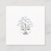 Idaho State Map with Justice Scales and Peace Dove 予約カード (裏面)