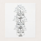 Idaho State Map with Justice Scales and Peace Dove 名刺 (内部フラット)