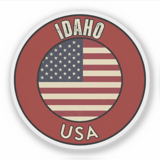 Idaho United States シール (正面)
