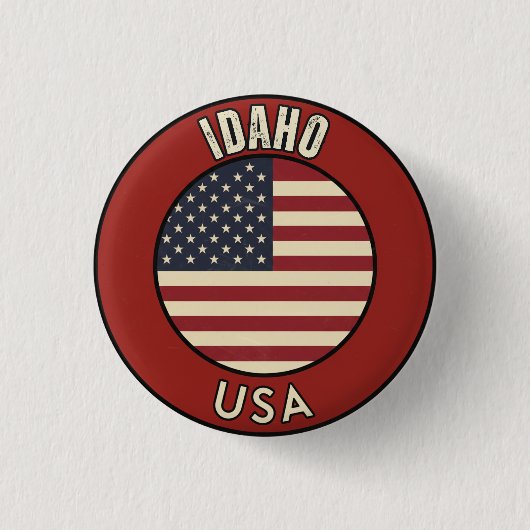 Idaho United States 缶バッジ (正面)
