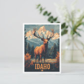 Idaho USA Art Vintage Illustration Travel ポストカード (スタンド正面)