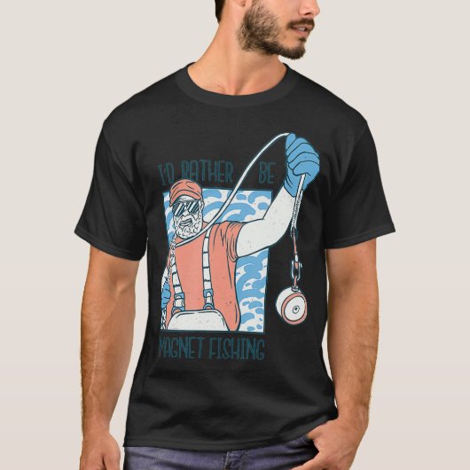 IdBeマグネット魚釣り磁気魚釣り Tシャツ (正面)