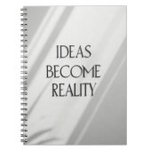 Ideas Become Reality Journal – Simple Inspirationa ノートブック (正面)