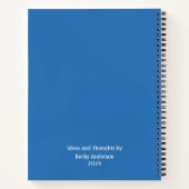 Ideas by the Tide, Beach Notes, Blue Custom Name ノートブック (裏面)