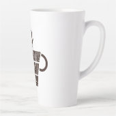 Ideas Come After Coffee – Trendy Vertical  カフェラテマグ (右)