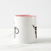 Ideas Come After Coffee – Trendy Vertical  ツートーンマグカップ (中央)