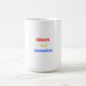 Ideas Ignite Innovation – Bold Motivational Typogr コーヒーマグカップ (中央)
