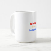 Ideas Ignite Innovation – Bold Motivational Typogr コーヒーマグカップ (正面左)