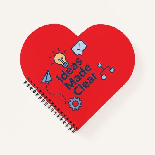 Ideas Made Clear Heart Notebook ノートブック (正面)