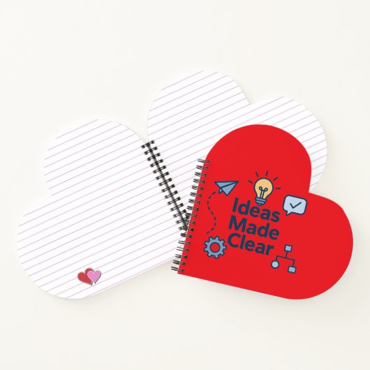 Ideas Made Clear Heart Notebook ノートブック (内部)
