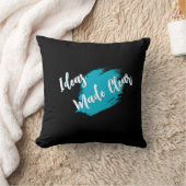 Ideas Made Clear Inspirational Throw Pillow クッション (ブランケット)